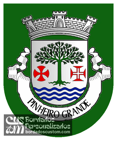 Emblema Bordado Antiga Freguesia de Pinheiro Grande (Chamusca, Santarém)