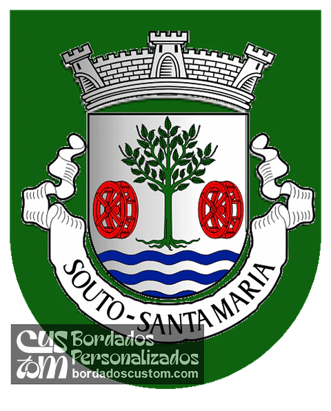 Emblema Bordado Antiga Freguesia de Souto (Santa Maria) (Guimarães, Braga)