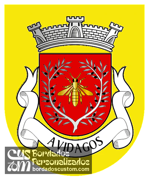 Emblema Bordado Antiga Freguesia de Avidagos (Mirandela, Bragança)