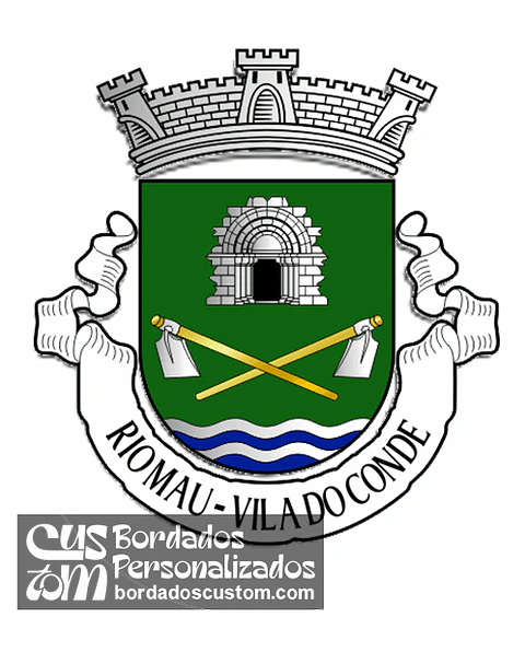 Emblema Bordado Antiga Freguesia de Rio Mau (Vila do Cande, Porto)