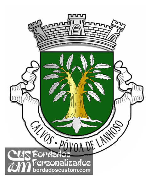 Emblema Bordado Antiga Freguesia de Calvos (Póvoa de Lanhoso, Braga)
