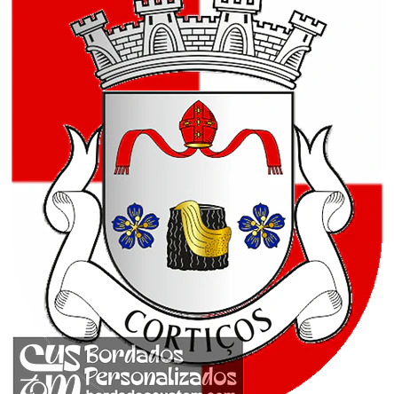 Emblema Bordado Freguesia de Cortiços (Macedo de Cavaleiros, Bragança) 1