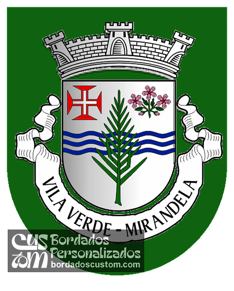 Emblema Bordado Antiga Freguesia de Vila Verde (Mirandela, Bragança)
