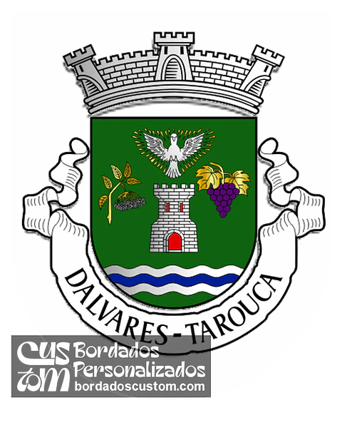 Emblema Bordado Antiga Freguesia de Dálvares (Tarouca, Viseu)
