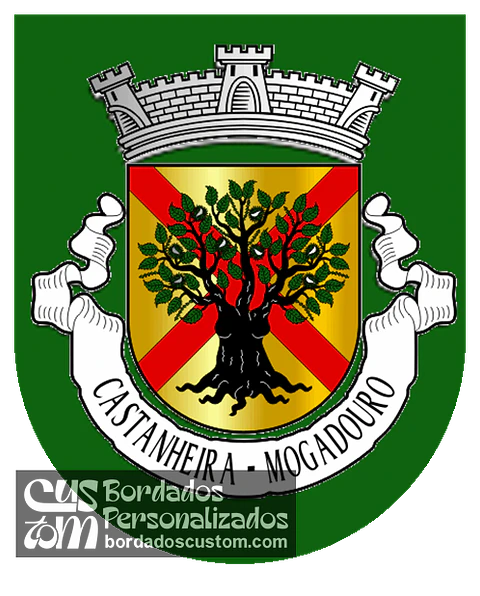 Emblema Bordado Antiga Freguesia de Castanheira (Mogadouro, Bragança)