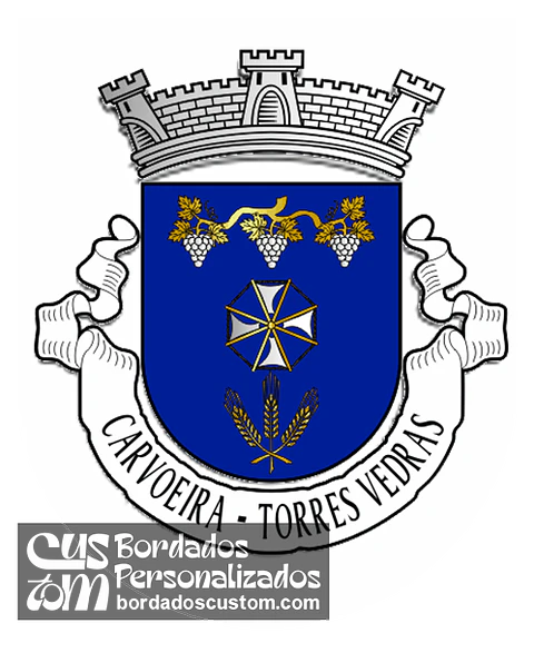 Emblema Bordado Antiga Freguesia de Carvoeira (Torres Vedras, Lisboa)