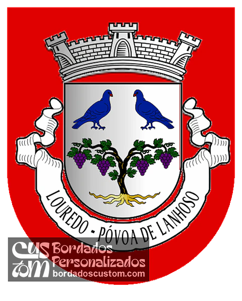 Emblema Bordado Antiga Freguesia de Louredo (Póvoa de Lanhoso, Braga)