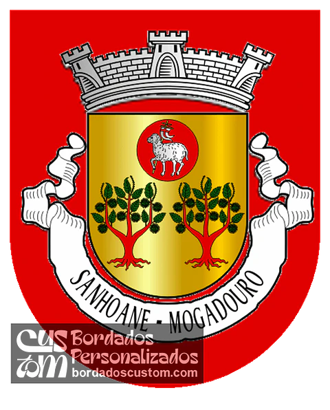 Emblema Bordado Antiga Freguesia de Sanhoane (Mogadouro, Bragança)