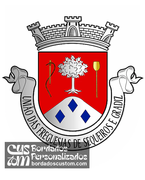 Emblema Bordado Freguesia de Sequeiros e Gradiz (Aguiar da Beira, Guarda)