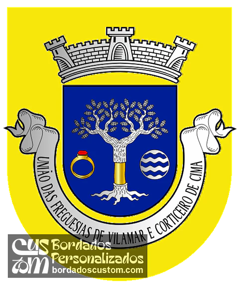 Emblema Bordado Freguesia de Vilamar e Corticeiro de Cima (Cantanhede, Coimbra)