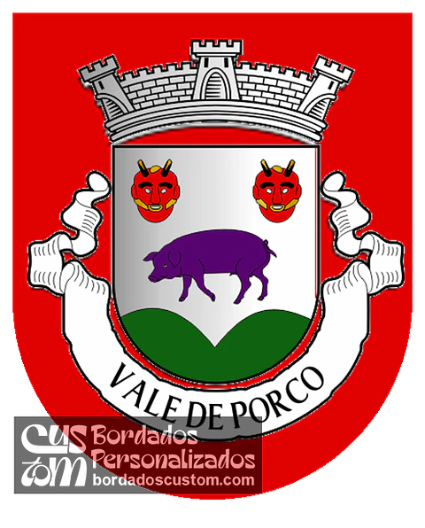 Emblema Bordado Antiga Freguesia de Vale de Porco (Mogadouro, Bragança)
