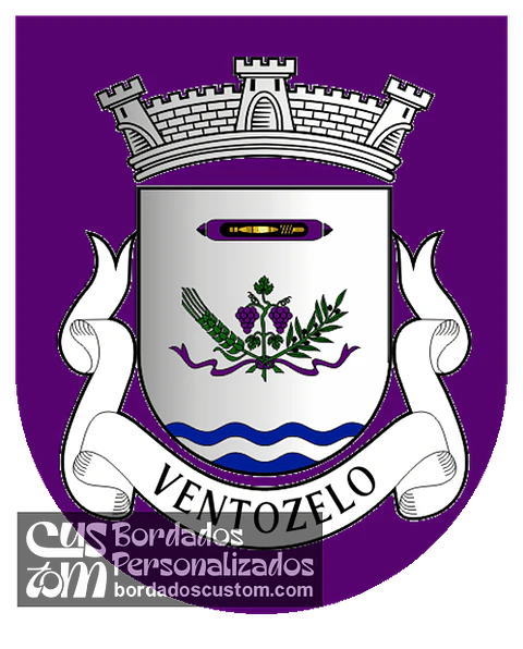 Emblema Bordado Antiga Freguesia de Ventozelo (Mogadouro, Bragança)