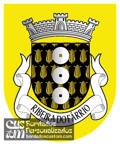 Emblema Bordado Antiga Freguesia de Ribeira do Fárrio (Ourém, Santarém)