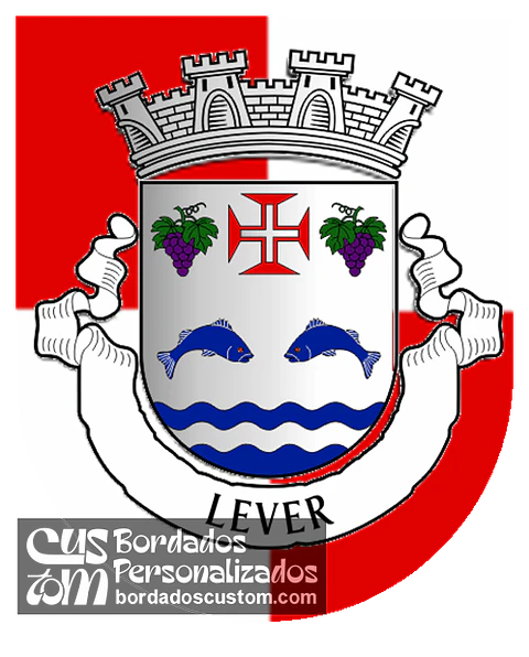 Emblema Bordado Antiga Freguesia de Lever (Vila Nova de Gaia, Porto)