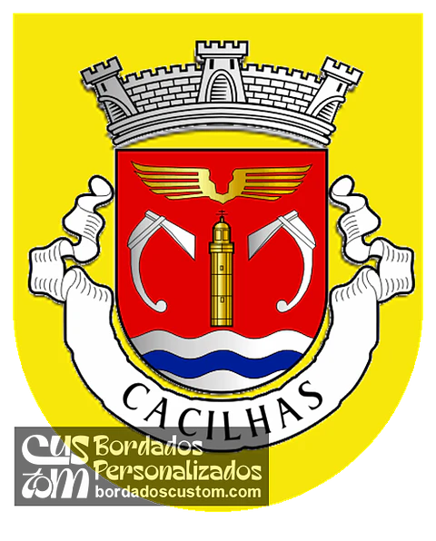 Emblema Bordado Antiga Freguesia de Cacilhas (Almada, Setúbal)