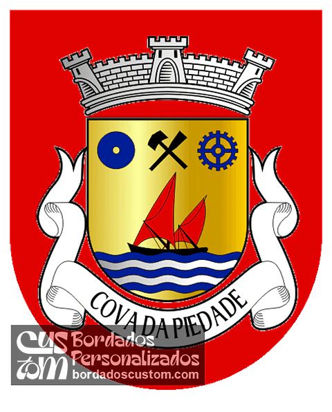 Emblema Bordado Antiga Freguesia de Cova da Piedade (Almada, Setúbal)