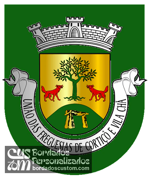 Emblema Bordado Freguesia de Cortiçô e Vila Chã (Fornos de Algodres, Guarda)