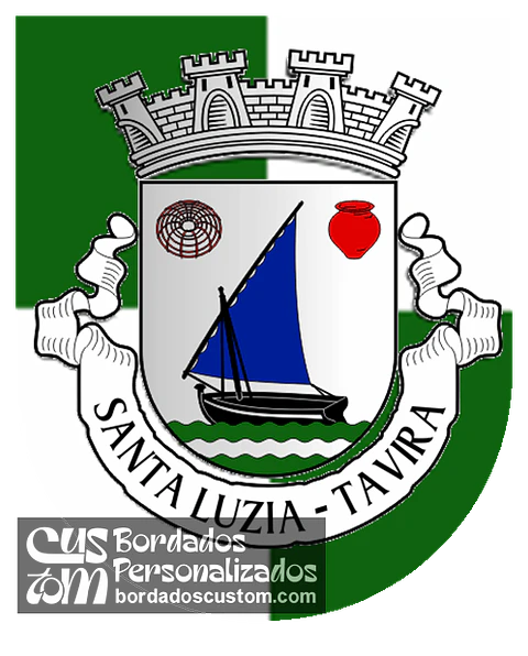 Emblema Bordado Freguesia de Santa Luzia (Tavira, Faro)