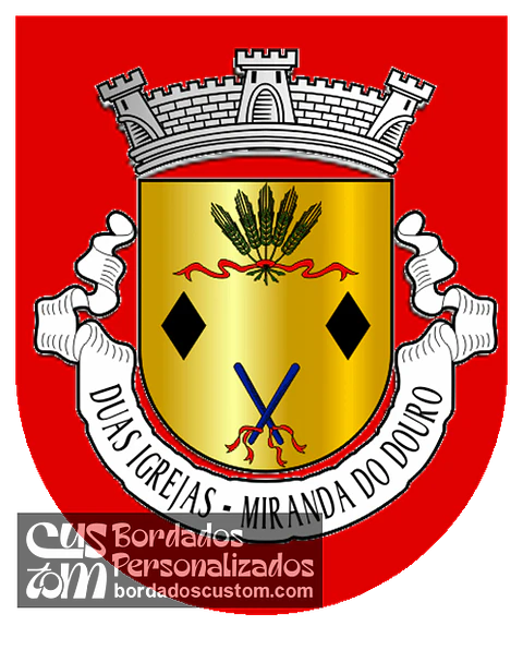 Emblema Bordado Freguesia de Duas Igrejas (Miranda do Douro, Bragança)
