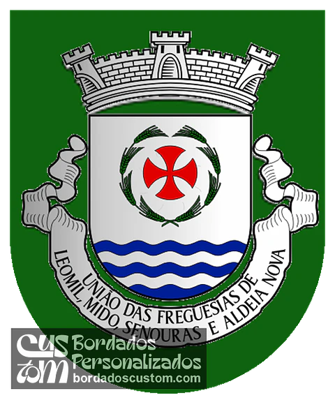 Emblema Bordado Freguesia de Leomil, Mido, Senouras e Aldeia Nova (Almeida, Guarda)