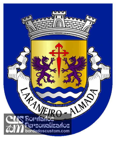 Emblema Bordado Antiga Freguesia de Laranjeiro (Almada, Setúbal)