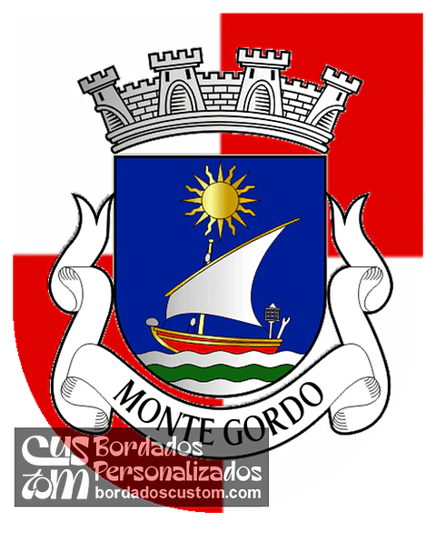 Emblema Bordado Freguesia de Monte Gordo (Vila Real de Santo António, Faro)