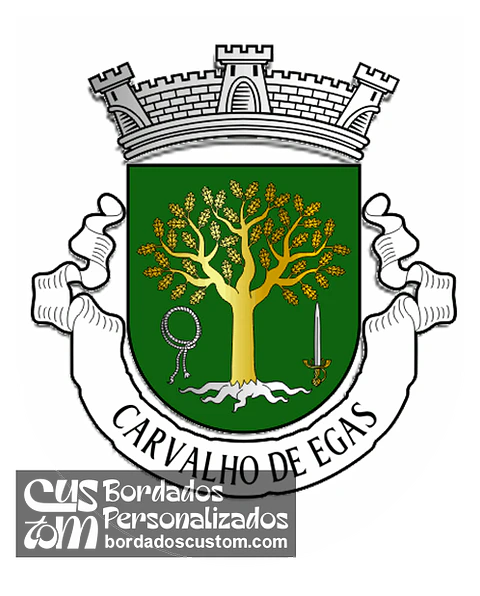 Emblema Bordado Antiga Freguesia de Carvalho de Egas (Vila Flor, Bragança)
