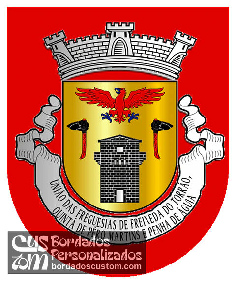 Emblema Bordado Freguesia de Freixeda do Torrão, Quintã de Pêro Martins e Penha de Águia (Figueira de Castelo Rodrigo, Guarda)