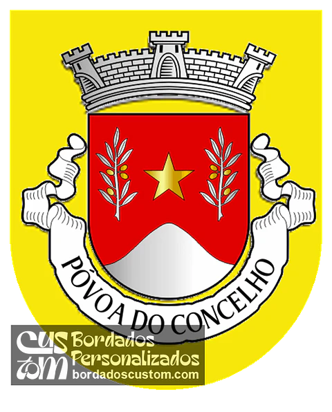 Emblema Bordado Freguesia de Póvoa do Concelho (Trancoso, Guarda)