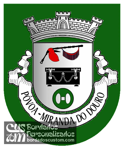 Emblema Bordado Freguesia de Póvoa (Miranda do Douro, Bragança)