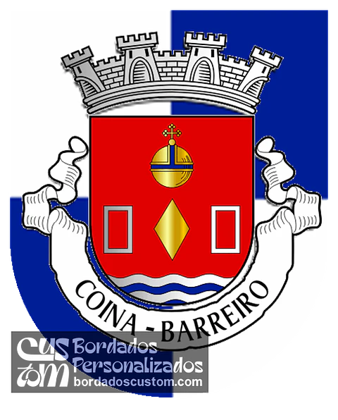 Emblema Bordado Antiga Freguesia de Coina (Barreiro, Setúbal)