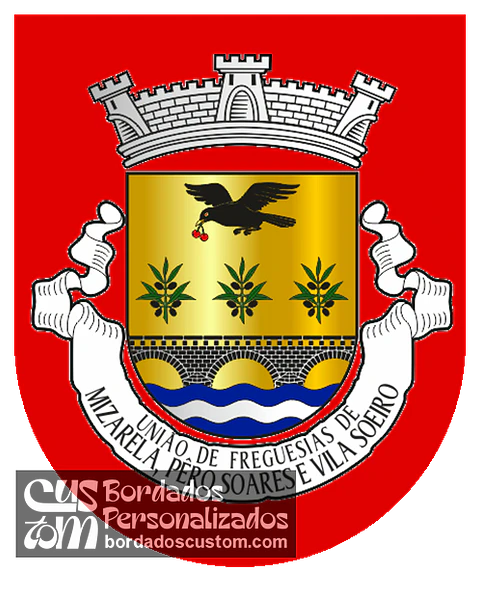Emblema Bordado Freguesia de Mizarela, Pêro Soares e Vila Soeiro (Guarda, Guarda)