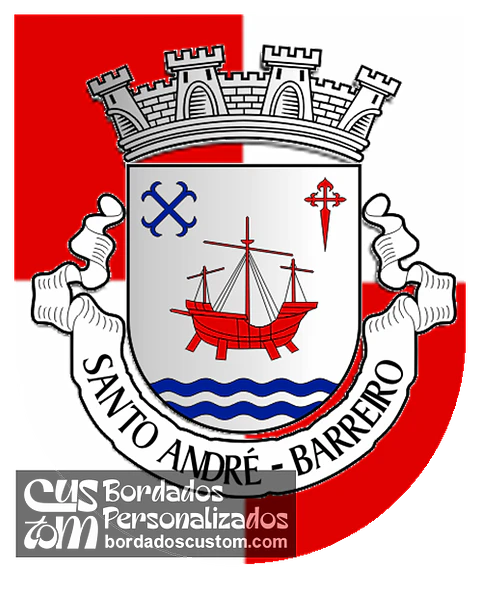 Emblema Bordado Antiga Freguesia de Santo André (Barreiro, Setúbal)