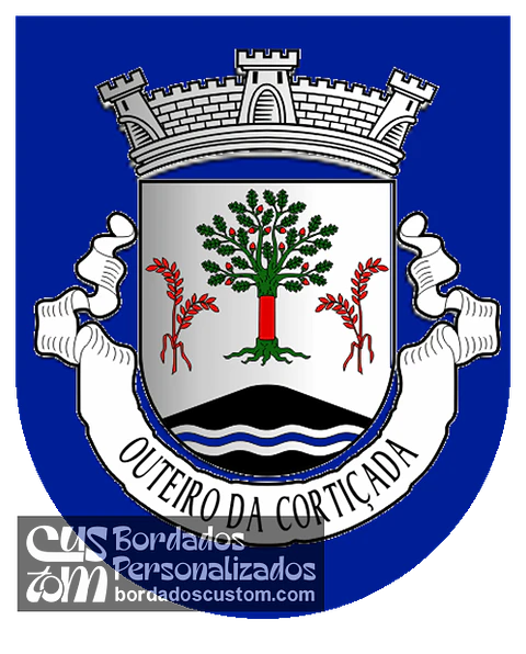 Emblema Bordado Antiga Freguesia de Outeiro da Cortiçada (Rio Maior, Santarém)