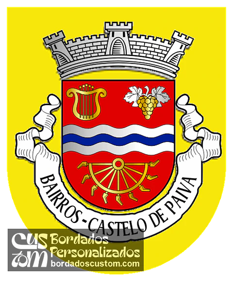 Emblema Bordado Antiga Freguesia de Bairros (Castelo de Paiva, Aveiro)