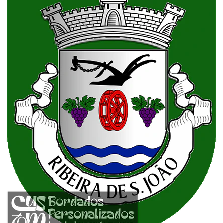 Emblema Bordado Antiga Freguesia de Ribeira de São João (Rio Maior, Santarém) 1
