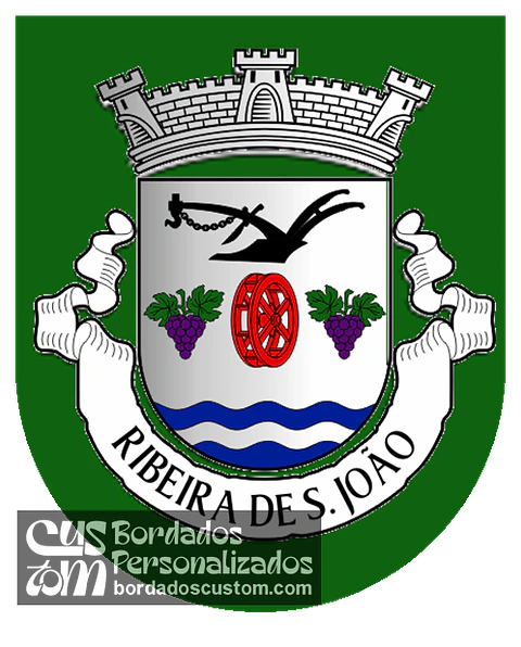 Emblema Bordado Antiga Freguesia de Ribeira de São João (Rio Maior, Santarém)