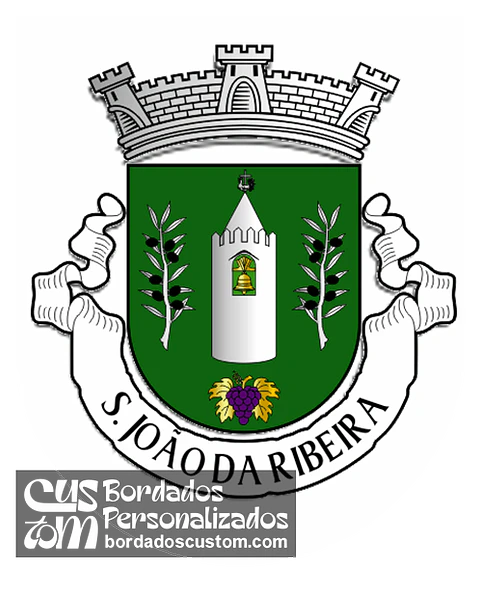 Emblema Bordado Antiga Freguesia de São João da Ribeira (Rio Maior, Santarém)