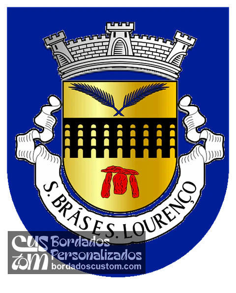 Emblema Bordado Freguesia de São Brás e São Lourenço (Elvas, Portalegre)