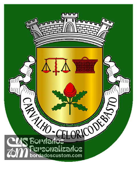 Emblema Bordado Antiga Freguesia de Carvalho (Celorico de Basto, Braga)