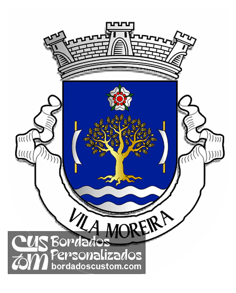 Emblema Bordado Antiga Freguesia de Vila Moreira (Alcanena, Santarém)