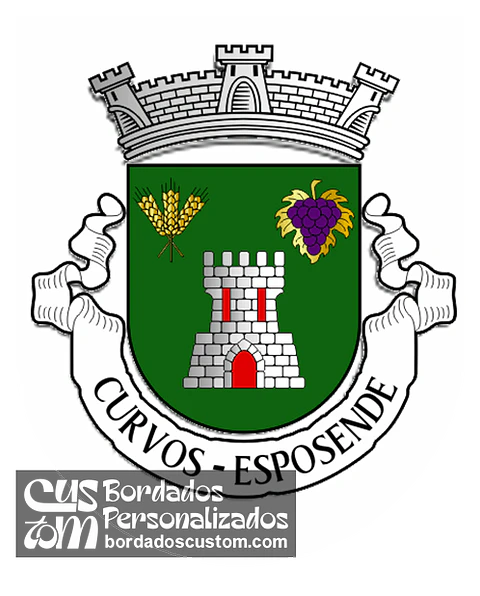 Emblema Bordado Antiga Freguesia de Curvos (Esposende, Braga)
