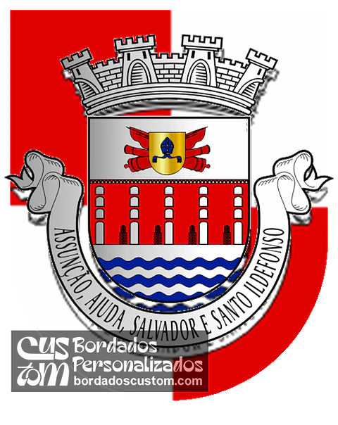 Emblema Bordado Freguesia de Assunção, Ajuda, Salvador e Santo Ildefonso (Elvas, Portalegre)