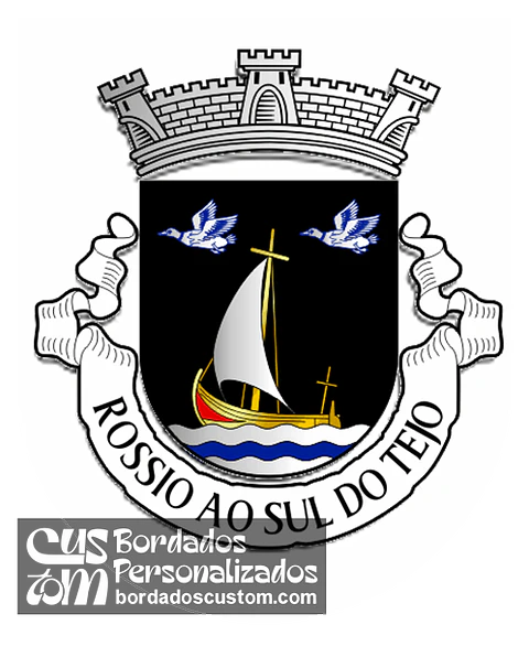 Emblema Bordado Antiga Freguesia de Rossio ao Sul do Tejo (Abrantes, Santarém)