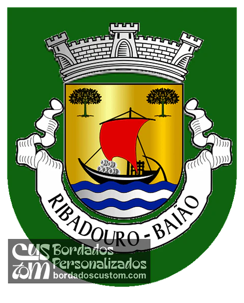 Emblema Bordado Antiga Freguesia de Ribadouro (Baião, Porto)