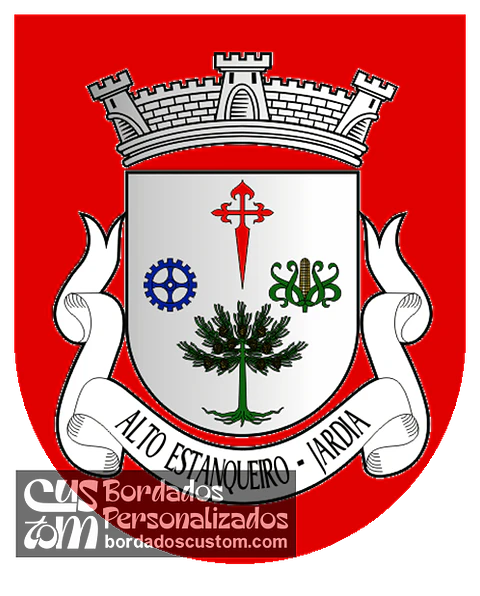 Emblema Bordado Antiga Freguesia de Alto Estanqueiro-Jardia (Montijo, Setúbal)