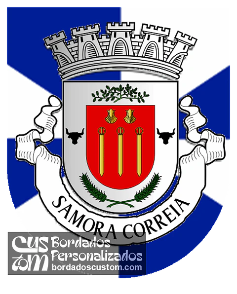 Emblema Bordado Freguesia de Samora Correia (Benavente, Santarém)