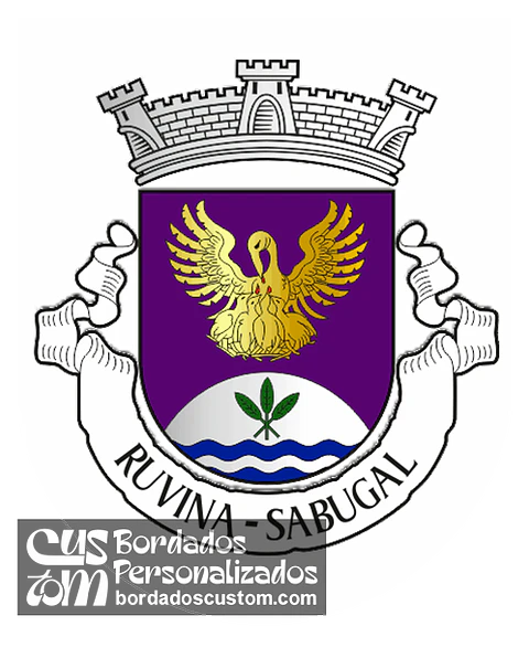 Emblema Bordado Antiga Freguesia de Ruvina (Sabugal, Guarda)