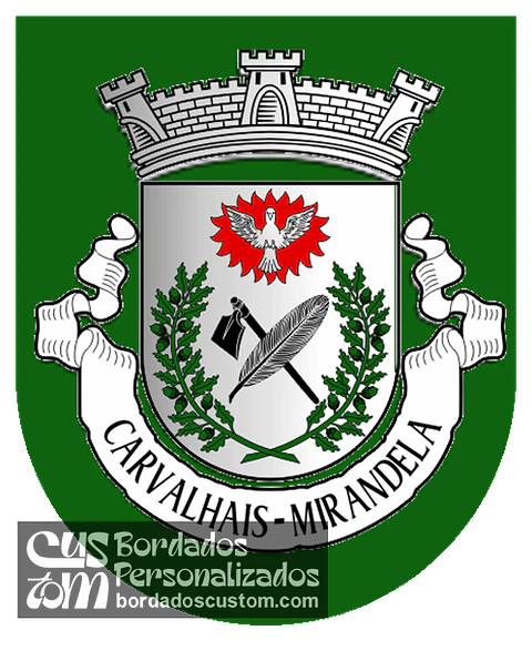 Emblema Bordado Freguesia de Carvalhais (Mirandela, Bragança)