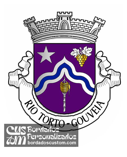 Emblema Bordado Antiga Freguesia de Rio Torto (Gouveia, Guarda)